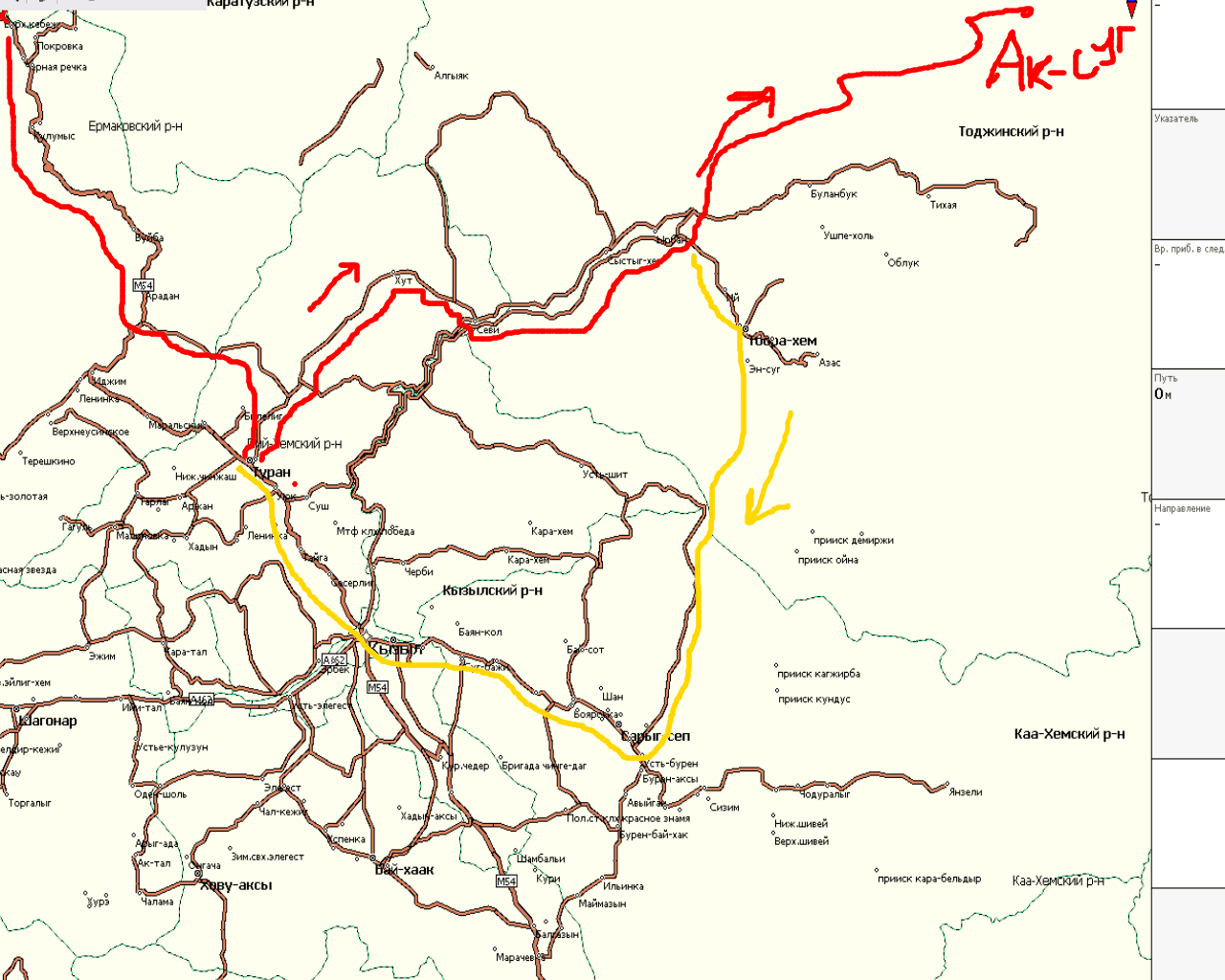 Карта каа хемского района